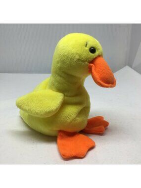 Ty Beanie Baby Quackers Duck Plush Stuffed Animal Retired W Tag April 19 1994